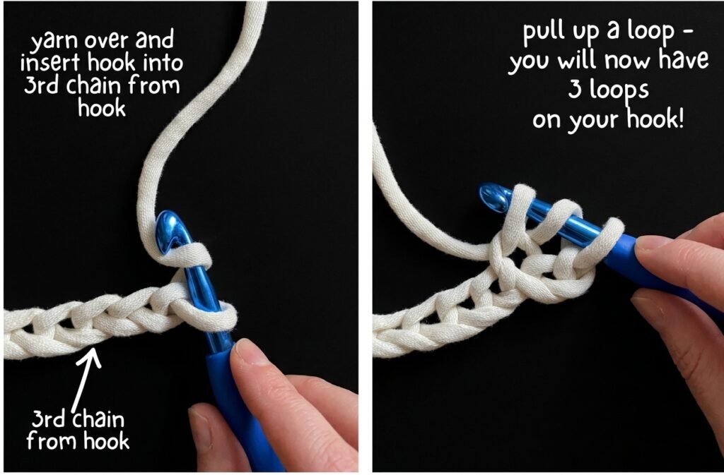 how to double crochet