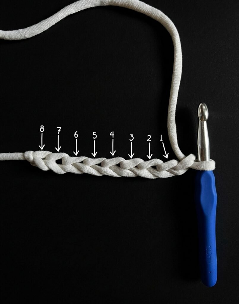 how to crochet a chain