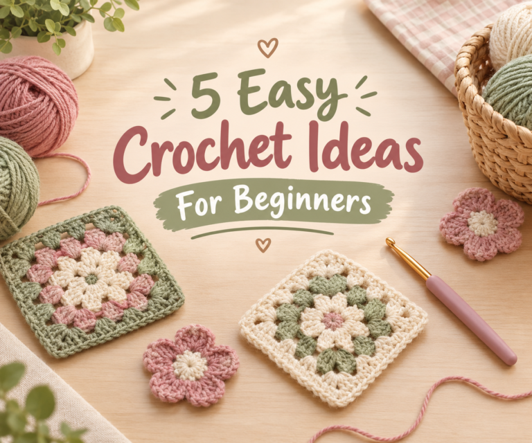 5 Easy Crochet Ideas For Beginners