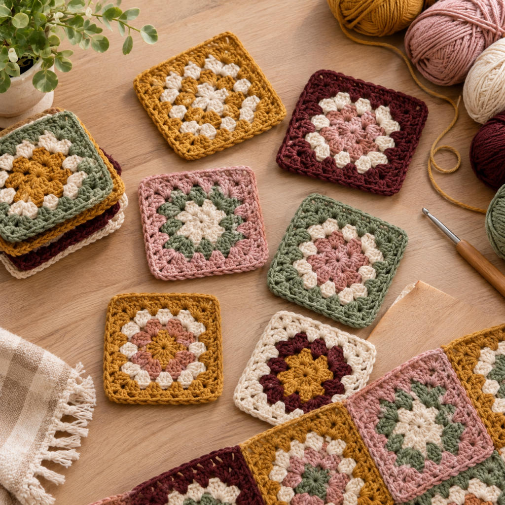 Colorful Granny Squares for Creative Projects
